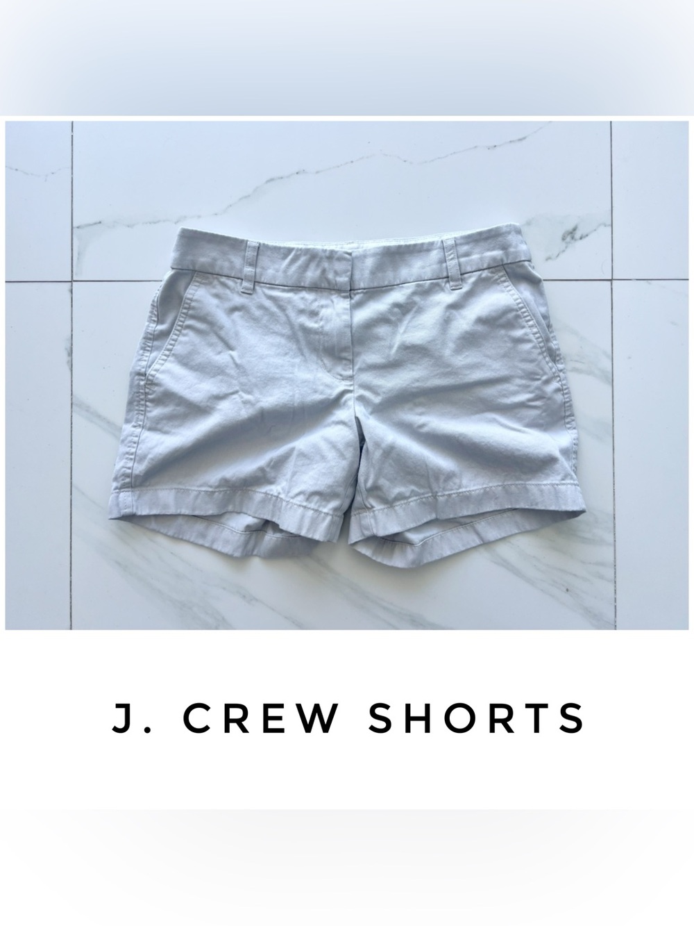 J. Crew shorts size 4 beige cream 5 inch chinos